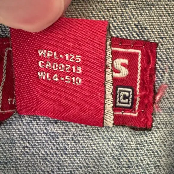 Vintage Chaps Blue Jean Denim Jacket Mens M 100% Cotton Y2K Grunge Streetwear - Picture 3 of 13